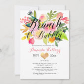 Invitation PixDezines Brunch & Bubbly Spring Floral (Devant)