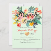 Invitation PixDezines Brunch & Bubbly Spring Floral/Coral+Min (Devant)