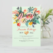 Invitation PixDezines Brunch & Bubbly Spring Floral/Coral+Min (Debout devant)