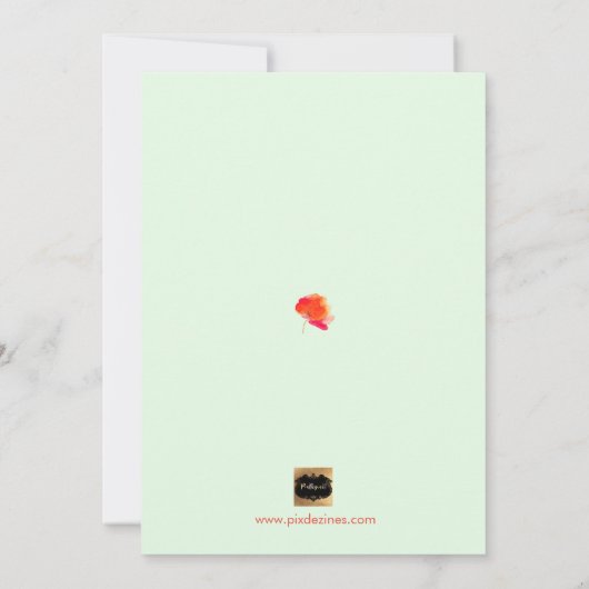 Invitation PixDezines Brunch & Bubbly Spring Floral/Coral+Min (Dos)