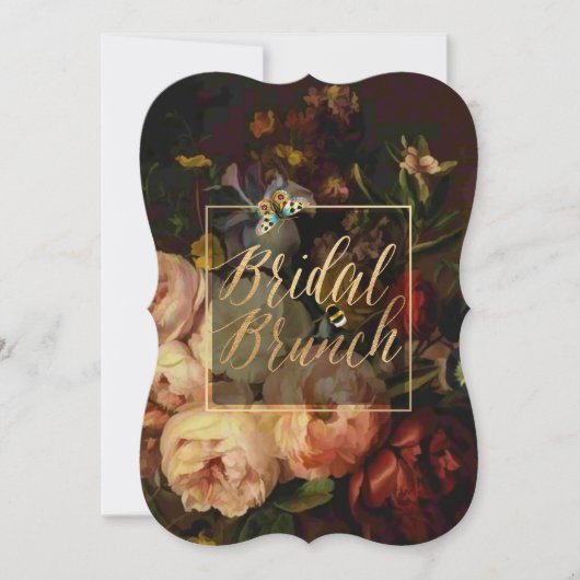 Invitation PixDezines Brunch nuptial/vie morte florale (Devant)