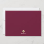 Invitation PixDezines Burgundy Elegant Script Enregistrer la  (Dos)