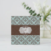 Invitation PixDezines Céline Damask,Blue+Brown (Debout devant)