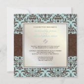 Invitation PixDezines Céline Damask,Blue+Brown (Dos)