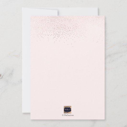 Invitation PixDezines Champagne Rose Bubbles Brunch+Bubbly (Dos)