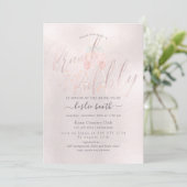 Invitation PixDezines Champagne rose pâle Brunch+Bubbly (Debout devant)