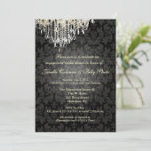 Invitation PixDezines Chandelier de cristal+damas baroque (Debout devant)