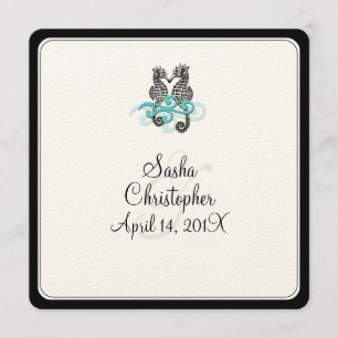 Invitation PixDezines, cheval de mer/do-it-yourself arrière -