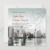 Invitation PixDezines Chicago Lakeshore Skyline/invitations (Dos)