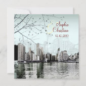 Invitation PixDezines Chicago Lakeshore Skyline/invitations (Devant)
