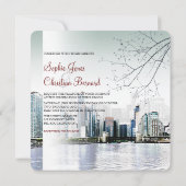 Invitation PixDezines Chicago Lakeshore Skyline/invitations (Dos)