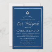 Invitation PixDezines Classic Bar Mitzvah Argent/do-it-yourse (Dos)