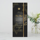 Invitation PixDezines Classic Bar Mitzvah/noir/or (Debout devant)