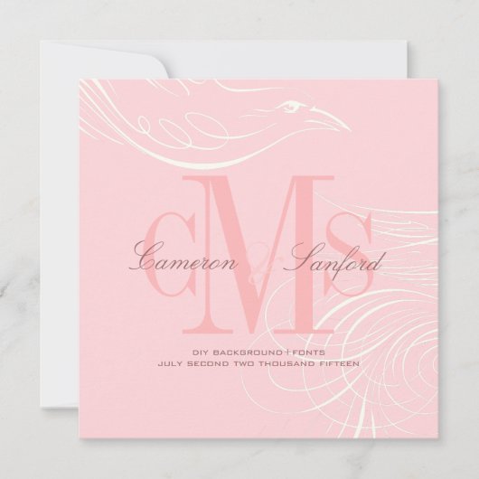 Invitation PixDezines colombes queue/do-it-yourself arrière - (Devant)