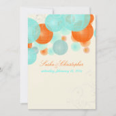 Invitation PixDezines corail+lanternes bleues/do-it-yourself  (Devant)