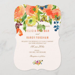 Invitation PixDezines Coral Ranunculus/do-it-yourself arrière