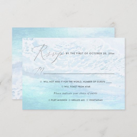 Invitation PixDezines Côte Bleue, Plage RSVP w Repas (Devant / Derrière)