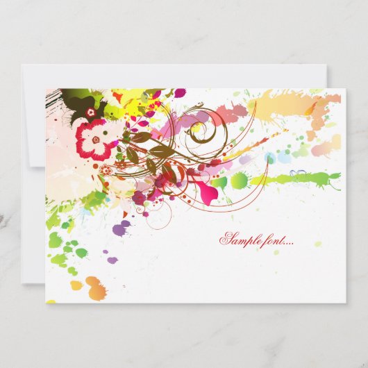 Invitation PixDezines couleur arrière - plan/passion tropical (Devant)