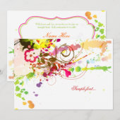 Invitation PixDezines couleur arrière - plan/passion tropical (Devant / Derrière)