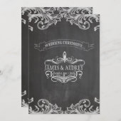 Invitation PixDezines couleur arrière - plan, tableau noir/ro (Devant / Derrière)