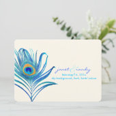 Invitation PixDezines couleur de plumes/DO-IT-YOURSELF d'aqua (Debout devant)