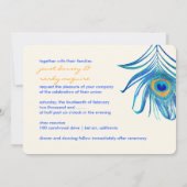 Invitation PixDezines couleur de plumes/DO-IT-YOURSELF d'aqua (Dos)