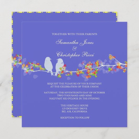 Invitation PixDezines COULEUR INSÉPARABLE/DO-IT-YOURSELF ARRI (Devant / Derrière)