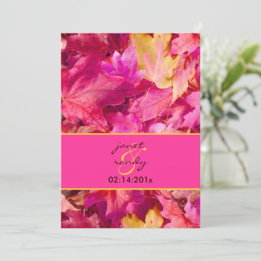 Invitation PixDezines couleur Mariage de automne/DO-IT-YOURSE (Debout devant)