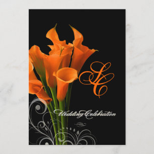 Invitation PixDezines couleur orange calla lily/DO-IT-YOURSEL