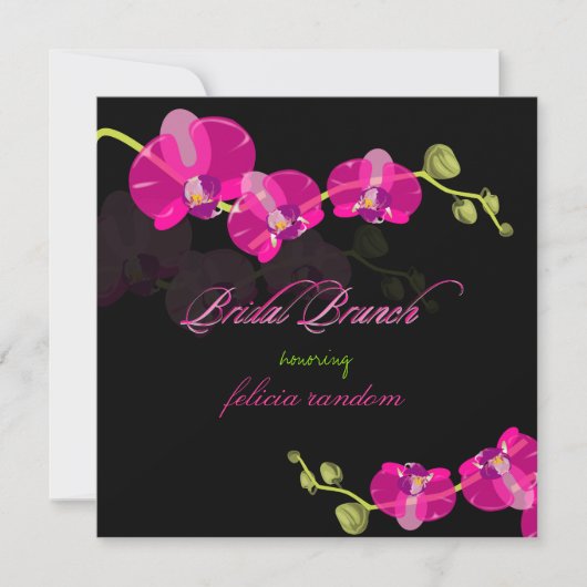 Invitation PixDezines couleur orchidée rose/brunch nuptial/do (Devant)