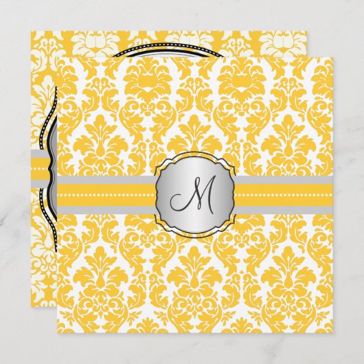 Invitation PixDezines couleurs damask/do-it-yourself (Devant / Derrière)