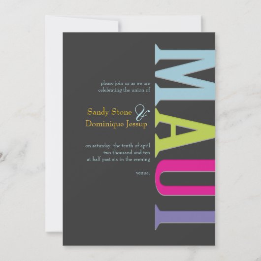 Invitation PixDezines couleurs maui/DO-IT-YOURSELF (Dos)