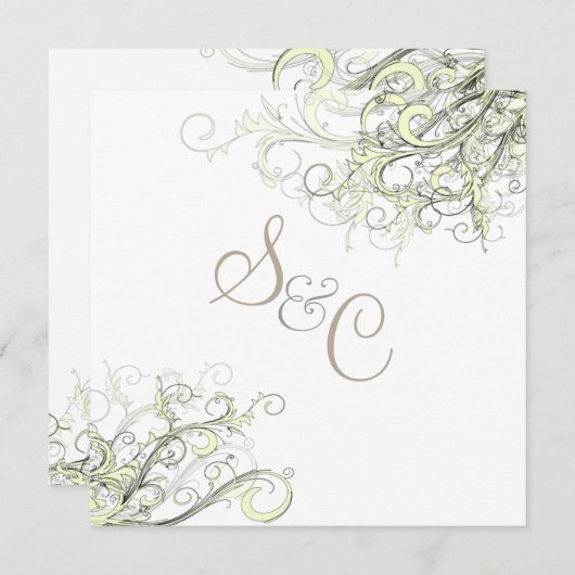 Invitation PixDezines CREAM SWILRS/DO-IT-YOURSELF Arrière - p (Devant / Derrière)