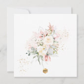 Invitation PixDezines Crème Bleue Roses Première Sainte Commu (Dos)