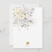 Invitation PixDezines Crème Roses Eucalyptus Brunch+Bubbly (Dos)