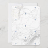 Invitation PixDezines Croix Bleue Marbre Baptême 1er annivers (Dos)