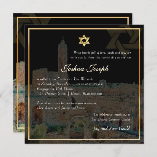 Invitation PixDezines croquis Tour de David/do-it-yourself ar (Devant / Derrière)