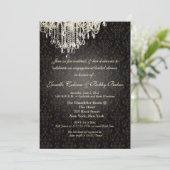 Invitation PixDezines Crystal Chandelier+arianna damask (Debout devant)
