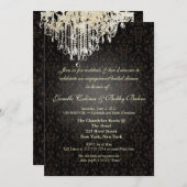 Invitation PixDezines Crystal Chandelier+arianna damask (Devant / Derrière)