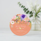 Invitation PixDezines Cupcakes & Bubbly Spring Floral (Debout devant)