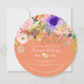 Invitation PixDezines Cupcakes & Bubbly Spring Floral (Devant)