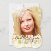 Invitation PixDezines Daisies Rétro Photo/Bat Mitzvah (Devant)