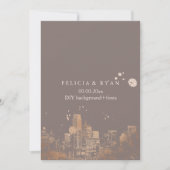 Invitation PixDezines Dallas Skyline/Pink Gold/DO-IT-YOURSELF (Devant)