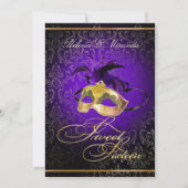 Invitation PixDezines DAMASK SWEET 16 MASQUÉRADE/DO-IT-YOURSE (Devant)