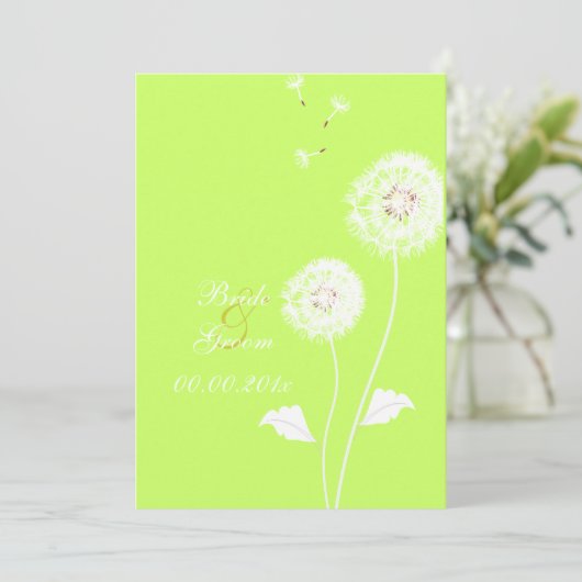 Invitation PixDezines Dandelions, do-it-yourself couleurs arr (Debout devant)