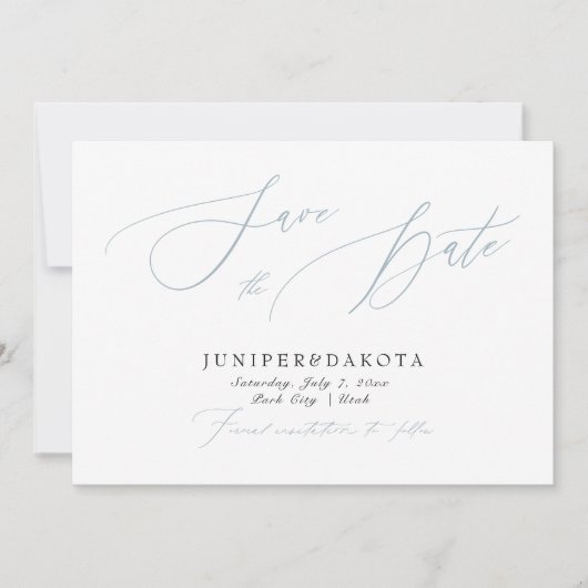 Invitation PixDezines Date de sauvegarde de script moderne bl (Devant)