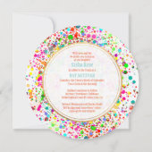 Invitation PixDezines Dazzled/Spectres de néon/Bat mitzvah (Dos)