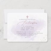 Invitation PixDezines dédicace aquarelle violette (Devant)
