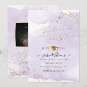 Invitation PixDezines Delicate Gold Foliage (Devant / Derrière)