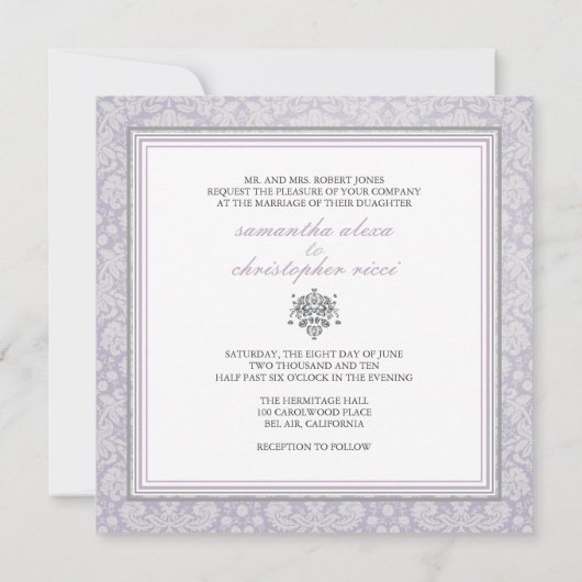 Invitation PixDezines desiens damask/DO-IT-YOURSELF arrière - (Dos)